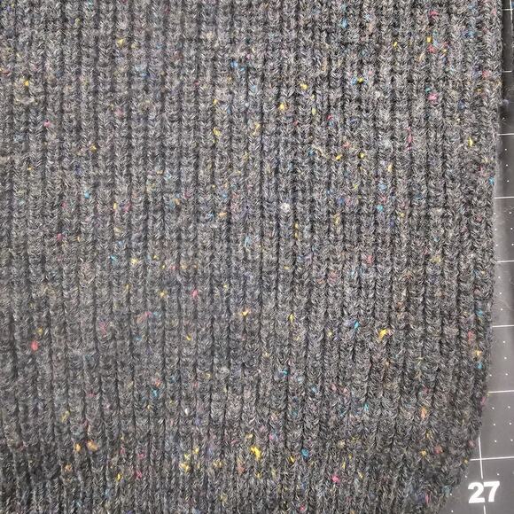 Vintage Le Tigre Donegal Sweater Mens XL Gray 80s Orlon Wool Rainbow Nep Preppy - Picture 2 of 9